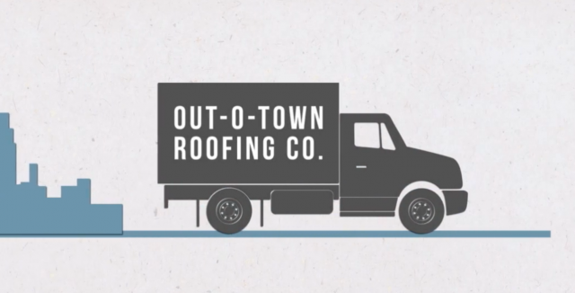 out of town roofing company